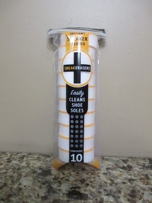Pack of (10) SneakErasers Instant Sneaker / Shoe Cleaner Pads - NIP