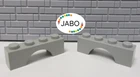 (B14/7/4) LEGO 2x 3659 Arch Brick 1x4 Vintage Light Gray 6086 6024 3739 6984 6081 6090