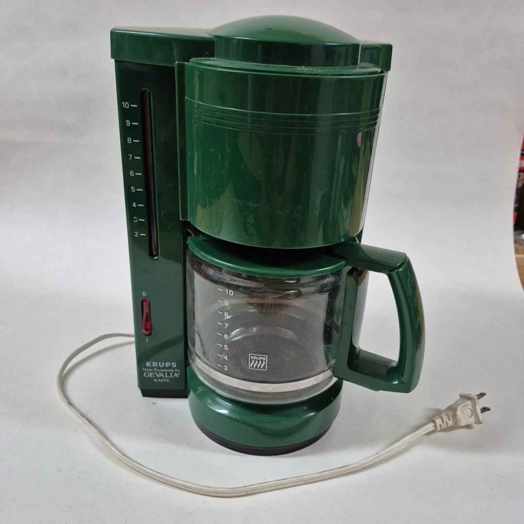 Vintage KRUPS Gevalia Kaffe Hunter Green 396 Automatic Coffee Maker 10 Cup