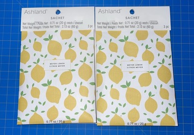Ashland Meyer Lemon Scented Sachet 2 Packages Of 3 (0.71 Oz Each)