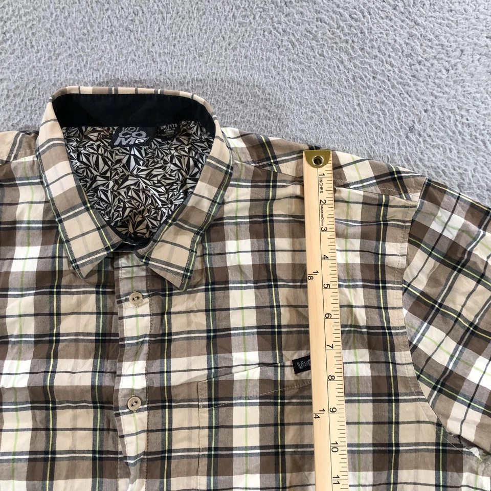 Volcom Shirt Mens 2XL Brown Plaid Button Down Long Sleeve Casual Skate Style - Image 4 of 4