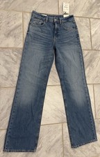 NWT Zara Women  s Blue Denim Wide Leg Jeans Size 4US Originally 59