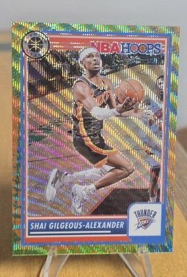 2023-24 Panini Nba Hoops Premium Stock  Shai Gilgeous-Alexander Multi Wave Prizm