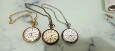 Elgin Vintage Brass Pocket Watch Lot of 3 – Antique Collectible