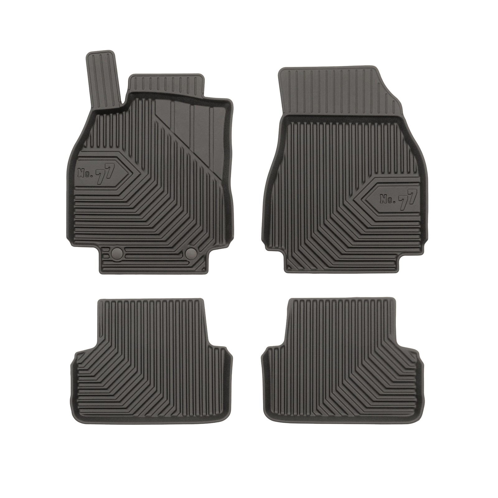 Tapis Megane 2 de voiture imperméable - Protection TPE robuste toutes saisons 4Pcs