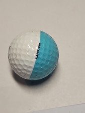 Ping Aqua/Teal and White Two Tone Ping Karsten Golf Ball Vintage