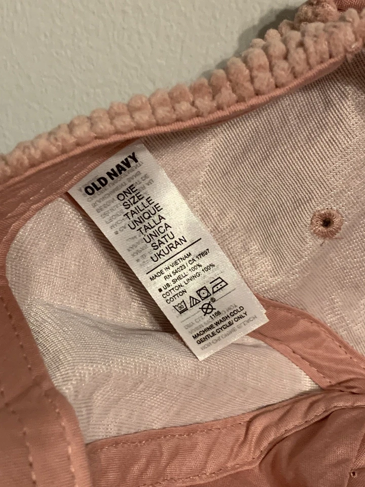 Gorra Old Navy Pana Rosa Polvoriento Nueva Sin Etiquetas 100% Algodón Foto 3 de 3