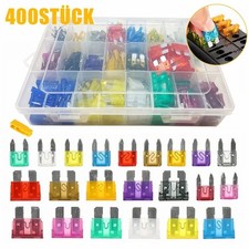 400 Stück KFZ Sicherungen Set 2-40A Auto Flachsicherungen 11/19mm Sortiment DE