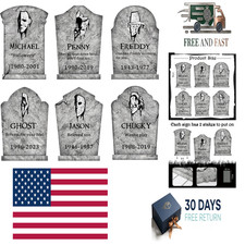 Halloween Decorations Outdoor Graveyard Tombstones: 6ct Large Tombstone