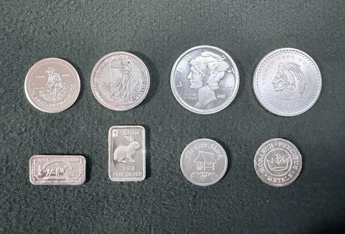 New ListingLot of .999 Silver 14grams 3 One Tenth 1/10 oz Plus 5 One Gram .999 Silverounds