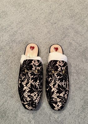 Gucci Women s Princetown Lace Horsebit Mules (Size 10)
