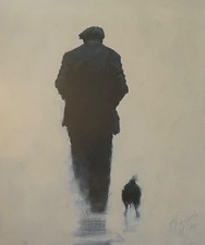 Alexander Millar Framed Print - Man & His Dog