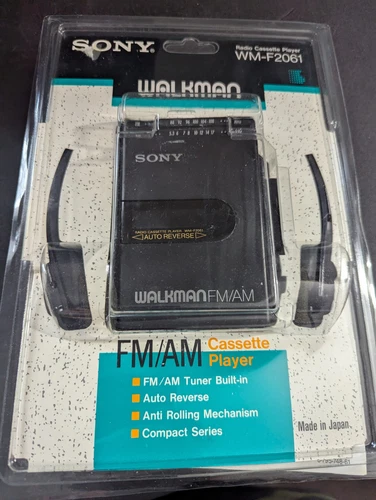 Sony Walkman WM-F2061 AMFM Radio Cassette Player with BOX Packaging Japan !READ!