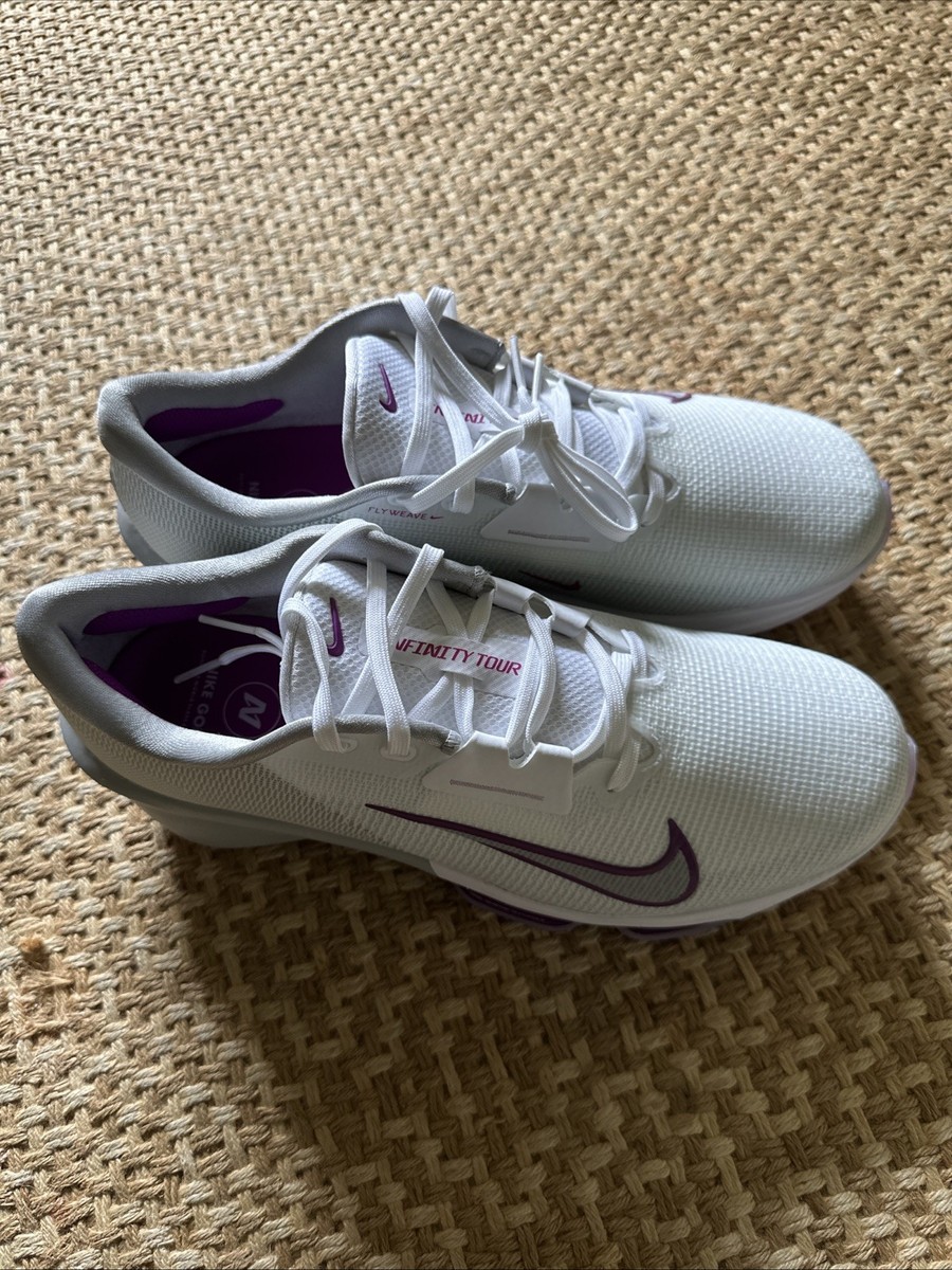 New Nike Air Zoom Infinity Tour 2 Golf White-Purple Sz 10-10.5-11