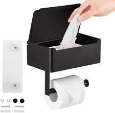 Toilet Paper Holder with Shelf, Wipes Dispenser and Storage, Stainless Type a