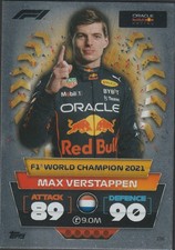 Max Verstappen F1 World Champion 2021 #296 - 2022 Topps Turbo Attax Formula 1