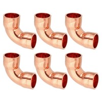 "3/8\" Id,1Mm Dick,Kupfer-KniestüCk,6 StüCk,LöTverbindung Aus Reinem Kupfer"
