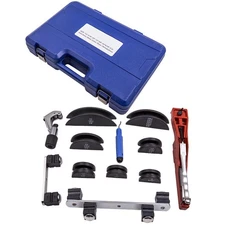 HVAC Ratcheting Pipe Tube Bender Tool Kit 1/2'' 1/4"-7/8" 90  Bending 7 Dies Set