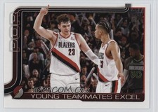 2025 Topps Checklist Shaedon Sharpe Donovan Clingan Portland Trail Blazers 1pi5