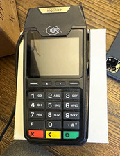 (4) Ingenico Lane 3600 POS Credit Card Terminals W/ Stands