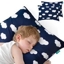 Biloban Toddler Pillow for Sleeping, Kid Pillows 14" X 19" for Small Travel Bed,