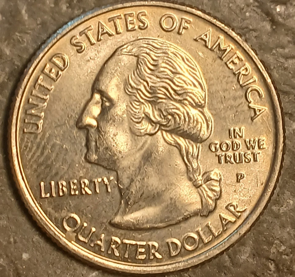 2007P Wyoming State Quarter Pooping Horse + Die Break Chip Mint Error Coin - Image 4 of 4