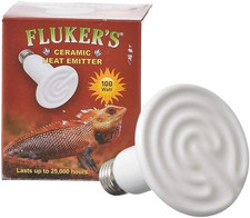 Ceramic Heat Emitter, Natural Infrared Heating Bulb for Reptiles, 100 Watt