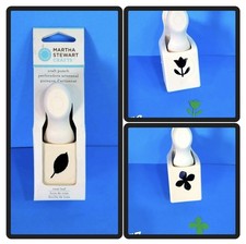 RARE Martha Stewart 3 Paper Punches Lot Scrapbooking LEAF FLOWER TULIP Crafts