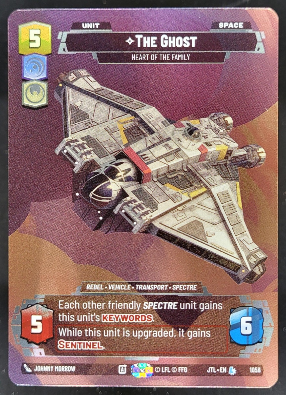 2025 Star Wars Unlimited Jump to Lightspeed The Ghost Prestige Foil 1056 MS2