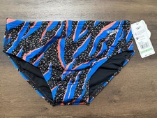 New Mens Speedo Swim Brief Size 34 Space Tiger Punch Blue Pattern