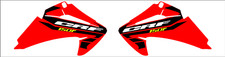Honda CRF150F 2004 Custom Front Number Plate Graphics Decal Sticker Red Black MX