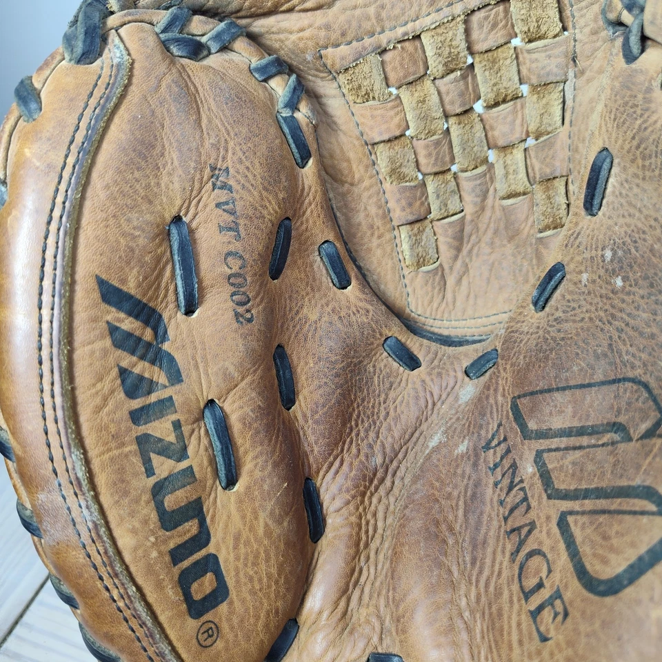 Guante de cuero derecho Mizuno Mvt C002 Softbol Catchers Foto 3 de 4