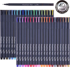 45 Pack Planner Colored Pens, 40 Colors Pens with 5 Stencils, Fineliners for Jou