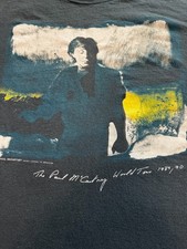 Vintage The Paul McCartney World Tour 1989/90 Concert Black T-Shirt Adult Size L