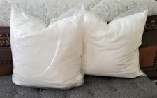 4pc LOT Plush Down Alternative Pillow Form Insert 20"X20", White Set of 4