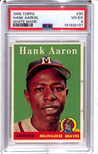 1958 Topps - Hank Aaron #30 Player Name in White PSA 4 
