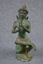 Antike thailändische Bronze-Figur, Tempeltä...