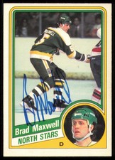 Brad Maxwell Signed 1984-85 O-Pee-Chee Card 102 Minnesota North Stars