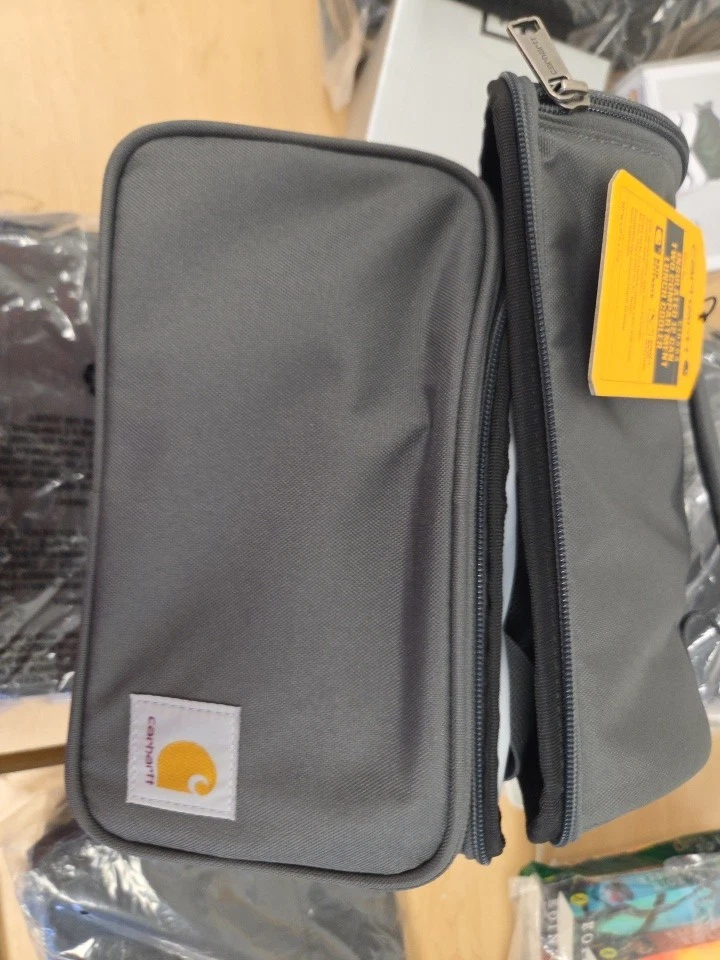 Carhartt Deluxe Dual Compartment Insulated Lunch Cooler Bag Gray
