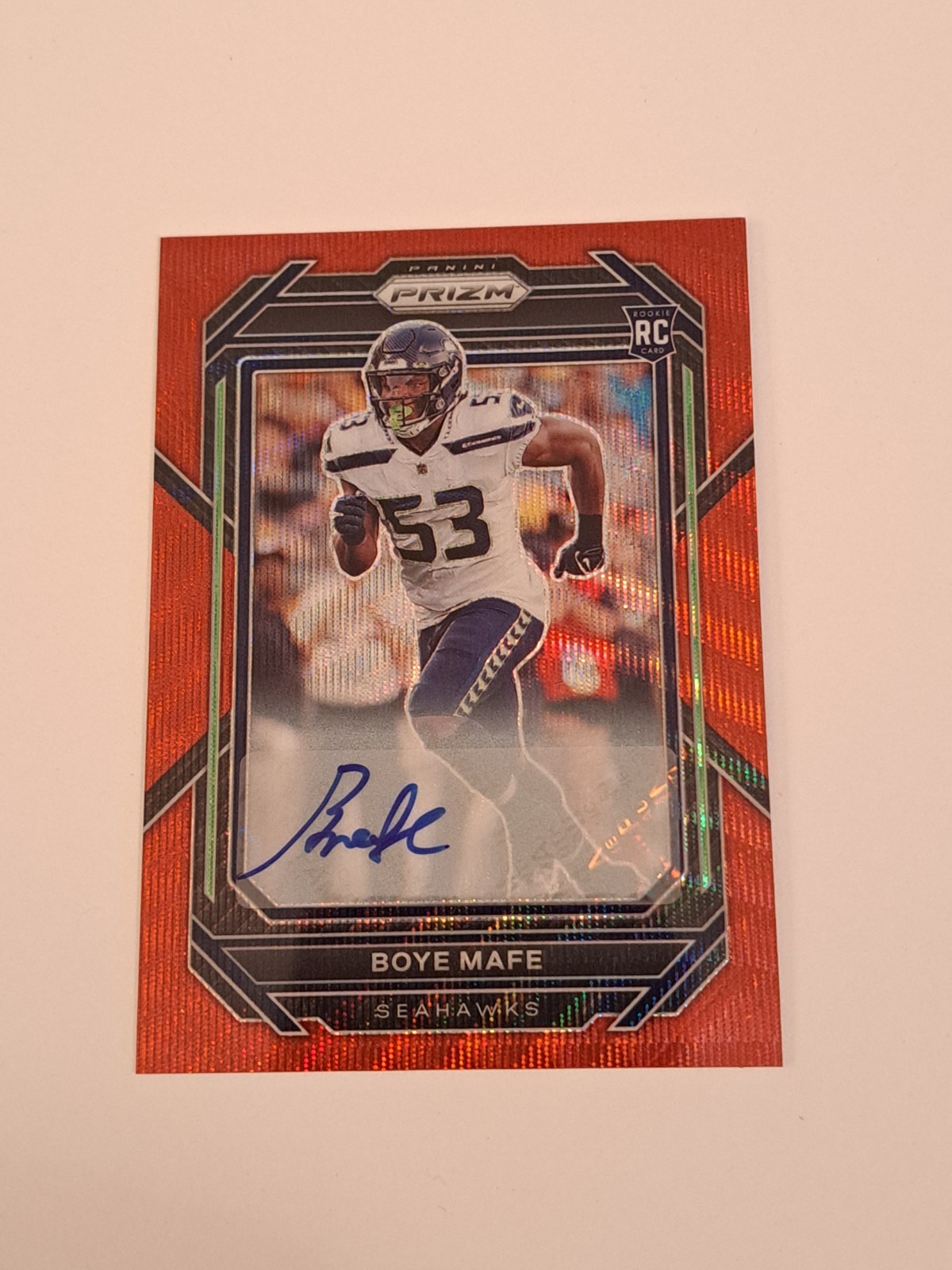 Boye Mafe Panini Prizm #386 Autograph-Red Wave