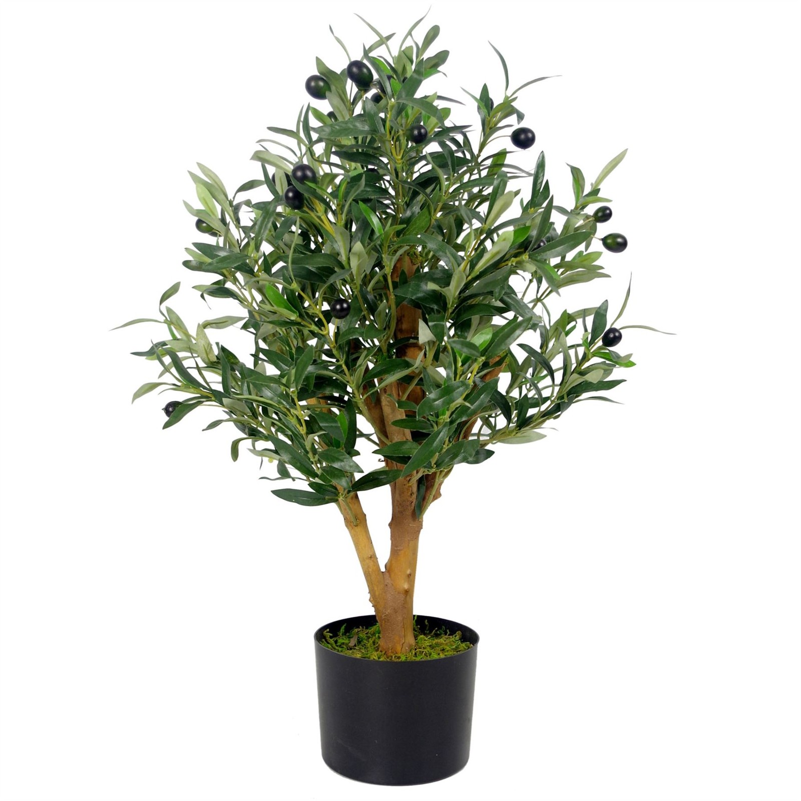 Leaf Artificial Olive Bush Tree 65cm - Green - Image 2