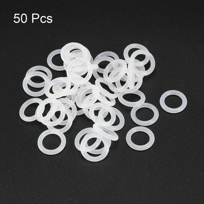 50Pcs White 12mm x 1.9mm Heat Resistance   Rubber O Ring Sealing Ring  #lk