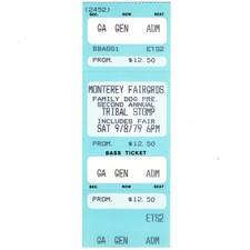 THE CLASH & PETER TOSH Concert Ticket Stub MONTEREY CALIFORNIA 9/8/79 FAMILY DOG