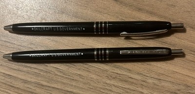 Skilcraft US-Regierung Druckkugelschreiber feine Spitze, schwarze Tinte X2
