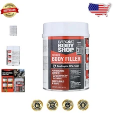 Pro-Grade Body Filler 0.8 Gal Fast Dry Lightweight Aluminum Fiberglass