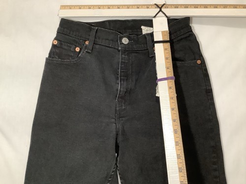 Jeans Levi's 550 Talla 8 Calce Relajado Negro Cónico Años 90 Denim Cónico De Colección - Imagen 8 de 10