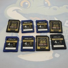 LOT of 8 4GB - PNY SD Cards - Untested - GC552