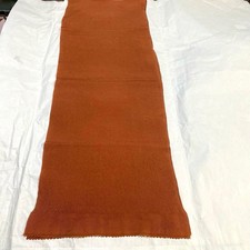 Japanese Kimono Obiage Crepe Silk Red Brown Elegant