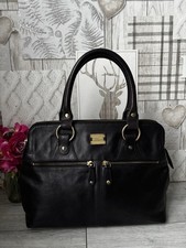 Modalu Pippa Black Leather Handbag Grab Bag