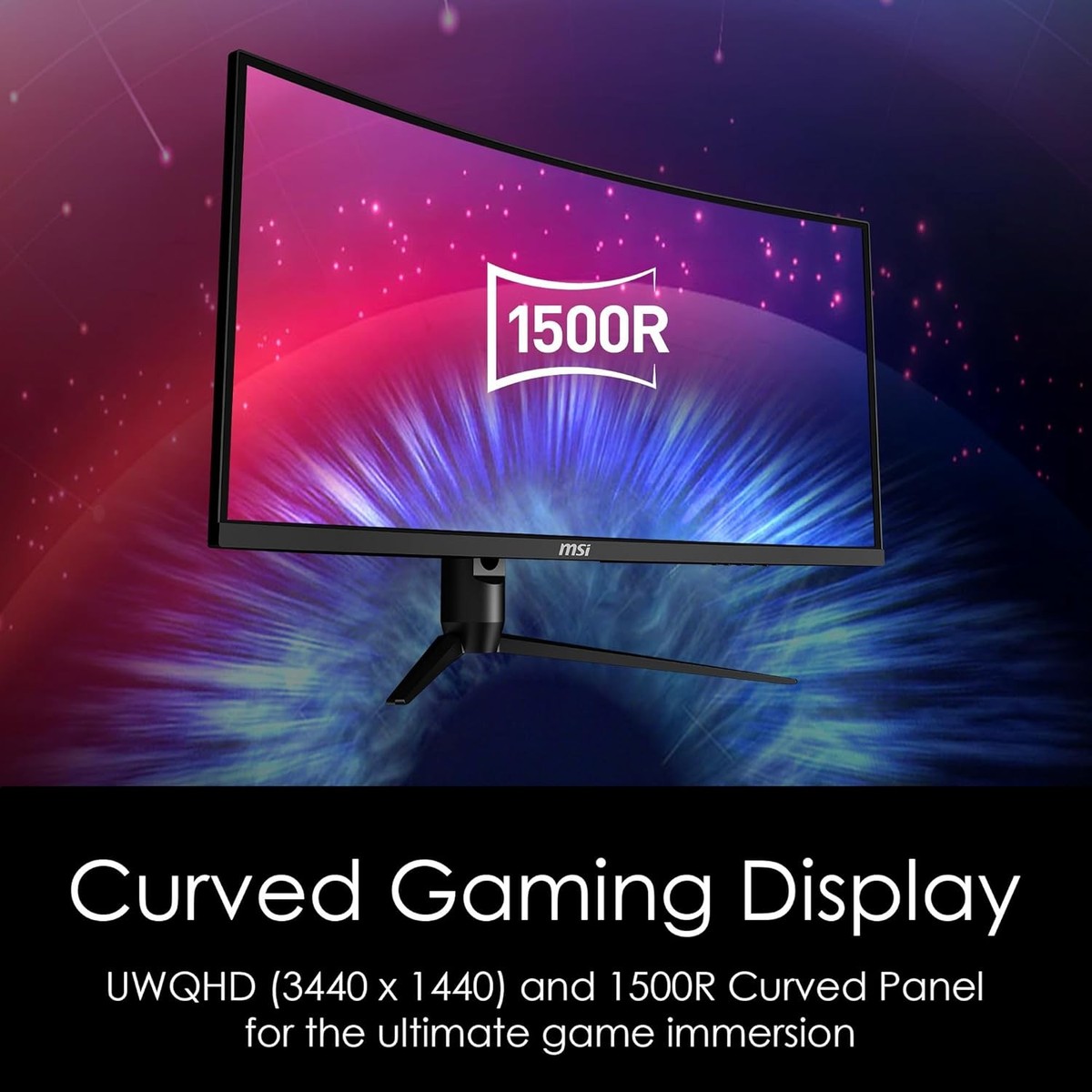 MSI Optix MAG342CQR 1500R Curvature 21:9 Aspect Ratio Narrow Bezel